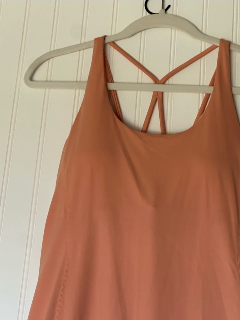 Athletic Dress w Built In Bra, Light Peachy Orange, Tennis Dress, Built-in Bra